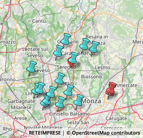 Mappa Via Reggio, 20831 Seregno MB, Italia (7.55176)