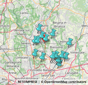 Mappa Via Reggio, 20831 Seregno MB, Italia (6.01333)