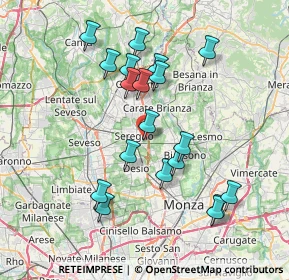 Mappa Via Reggio, 20831 Seregno MB, Italia (7.25211)