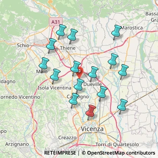 Mappa Villaverla, 36030 Villaverla VI, Italia (7.26467)