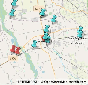 Mappa Via Bino Rebellato, 35013 Cittadella PD, Italia (3.97357)