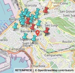 Mappa Via Pio Riego Gambini, 34138 Trieste TS, Italia (0.8595)