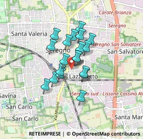 Mappa Via Vincenzo Bellini, 20831 Seregno MB, Italia (0.557)