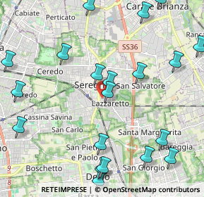 Mappa Via Vincenzo Bellini, 20831 Seregno MB, Italia (2.6895)