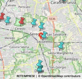 Mappa Via Vincenzo Bellini, 20831 Seregno MB, Italia (2.79615)