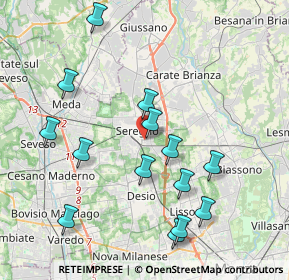 Mappa Via Vincenzo Bellini, 20831 Seregno MB, Italia (4.14929)