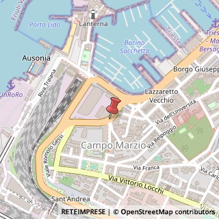 Mappa Via di Campo Marzio,  11, 34123 Trieste, Trieste (Friuli-Venezia Giulia)