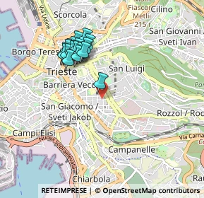 Mappa Via Pio Riego Gambini, 34141 Trieste TS, Italia (0.87)