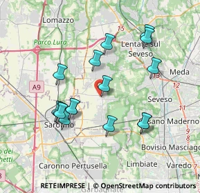 Mappa Via Guglielmo Oberdan, 20815 Lentate sul Seveso MB, Italia (3.555)