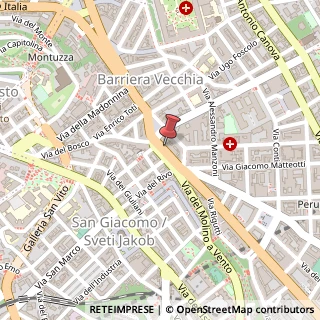 Mappa Via Gabriele D'annunzio, 4/D, 34138 Trieste, Trieste (Friuli-Venezia Giulia)