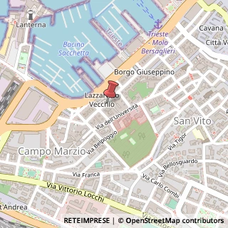 Mappa Via del Lazzaretto Vecchio, 18, 34123 Trieste, Trieste (Friuli-Venezia Giulia)