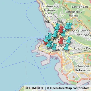 Mappa Via dell'Università, 34123 Trieste TS, Italia (1.25375)