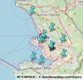 Mappa Via Donato Bramante, 34131 Trieste TS, Italia (2.84692)