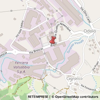 Mappa Via Fratelli Scalvini, 3, 25076 Odolo, Brescia (Lombardia)