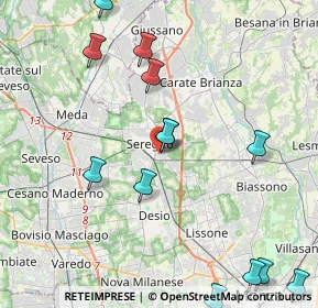 Mappa Via Lazzaretto, 20831 Seregno MB, Italia (5.03538)