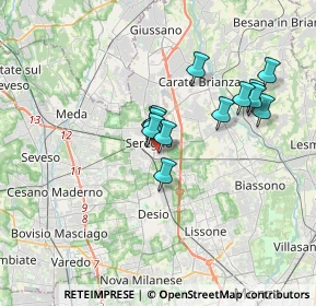 Mappa Via Lazzaretto, 20831 Seregno MB, Italia (2.78154)