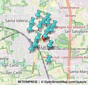 Mappa Via Lazzaretto, 20831 Seregno MB, Italia (0.5635)