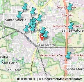 Mappa Via Lazzaretto, 20831 Seregno MB, Italia (0.95467)