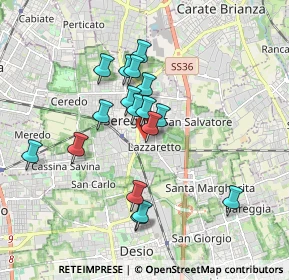 Mappa Via Lazzaretto, 20831 Seregno MB, Italia (1.54471)