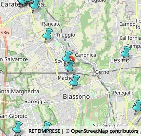 Mappa Via Filippo Turati, 20845 Sovico MB, Italia (3.5965)