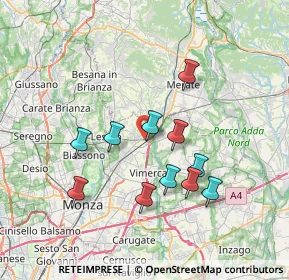 Mappa Via Cascina Cazzù, 20865 Usmate Velate MB, Italia (6.51364)