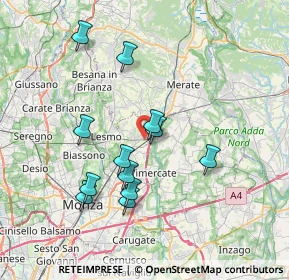 Mappa Via Cascina Cazzù, 20865 Usmate Velate MB, Italia (6.81333)