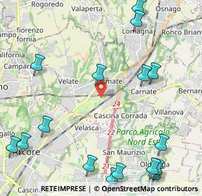 Mappa Via Cascina Cazzù, 20865 Usmate Velate MB, Italia (2.99438)