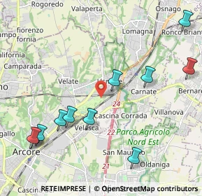 Mappa Via Cascina Cazzù, 20865 Usmate Velate MB, Italia (2.49)