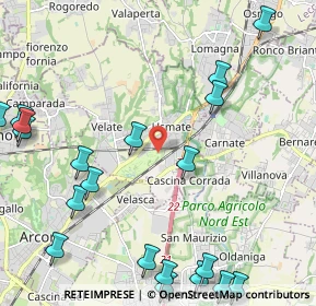 Mappa Via Cascina Cazzù, 20865 Usmate Velate MB, Italia (2.9705)