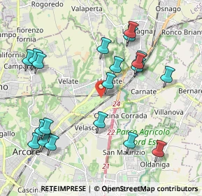 Mappa Via Cascina Cazzù, 20865 Usmate Velate MB, Italia (2.2455)