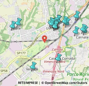Mappa Via Cascina Cazzù, 20865 Usmate Velate MB, Italia (1.0725)