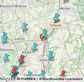 Mappa Via Cascina Cazzù, 20865 Usmate Velate MB, Italia (6.2505)