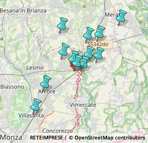 Mappa Via Cascina Cazzù, 20865 Usmate Velate MB, Italia (2.93167)