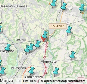 Mappa Via Cascina Cazzù, 20865 Usmate Velate MB, Italia (6.596)