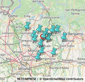 Mappa Via Cascina Cazzù, 20865 Usmate Velate MB, Italia (8.26267)