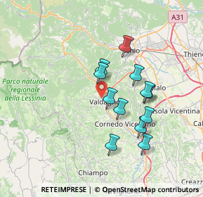 Mappa 36078 Valdagno VI, Italia (5.96417)