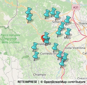 Mappa 36078 Valdagno VI, Italia (7.30471)