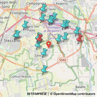 Mappa Via Padergnone, 24050 Zanica BG, Italia (2.0055)