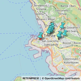 Mappa Via Principe di Montfort, 34123 Trieste TS, Italia (1.45)
