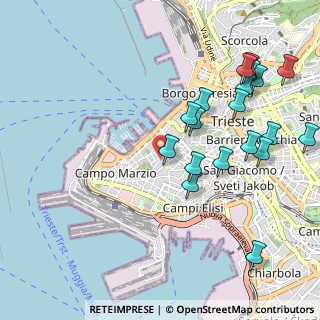 Mappa Via Principe di Montfort, 34123 Trieste TS, Italia (1.14421)