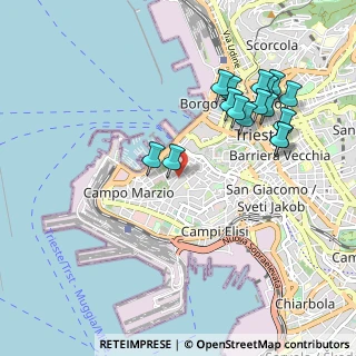 Mappa Via Principe di Montfort, 34123 Trieste TS, Italia (1.03188)