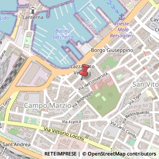 Mappa Via Belpoggio, 5, 34123 Trieste, Trieste (Friuli-Venezia Giulia)