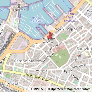 Mappa Via del Lazzaretto Vecchio, 13, 34123 Trieste, Trieste (Friuli-Venezia Giulia)