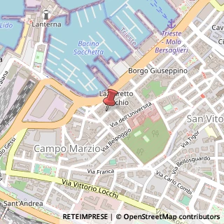 Mappa Via del Lazzaretto Vecchio, 17A, 34123 Trieste, Trieste (Friuli-Venezia Giulia)