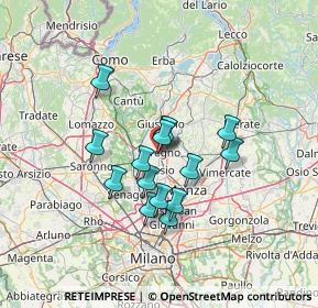 Mappa Via Fratelli Bandiera, 20831 Seregno MB, Italia (10.07333)