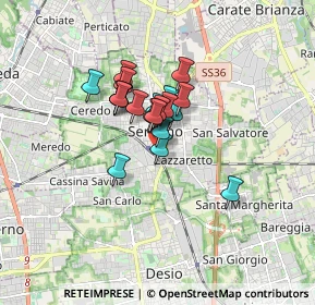Mappa Via Fratelli Dandolo, 20831 Seregno MB, Italia (1.0655)