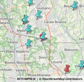 Mappa Via Fratelli Dandolo, 20831 Seregno MB, Italia (5.5675)