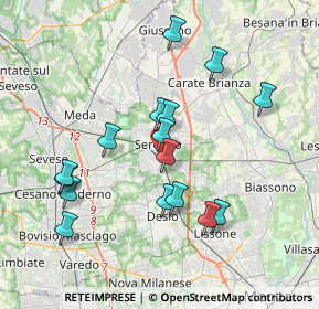 Mappa Via Fratelli Dandolo, 20831 Seregno MB, Italia (3.61438)