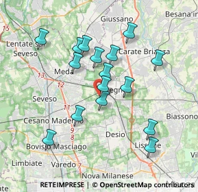 Mappa Via delle Nazioni Unite, 20831 Seregno MB, Italia (3.36438)