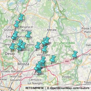 Mappa Via I Maggio, 20866 Carnate MB, Italia (8.889)